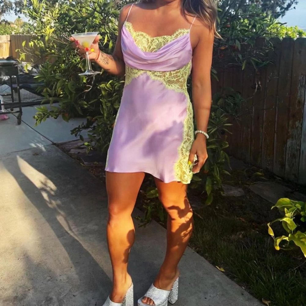 For Love & Lemons Silky Slip Dress